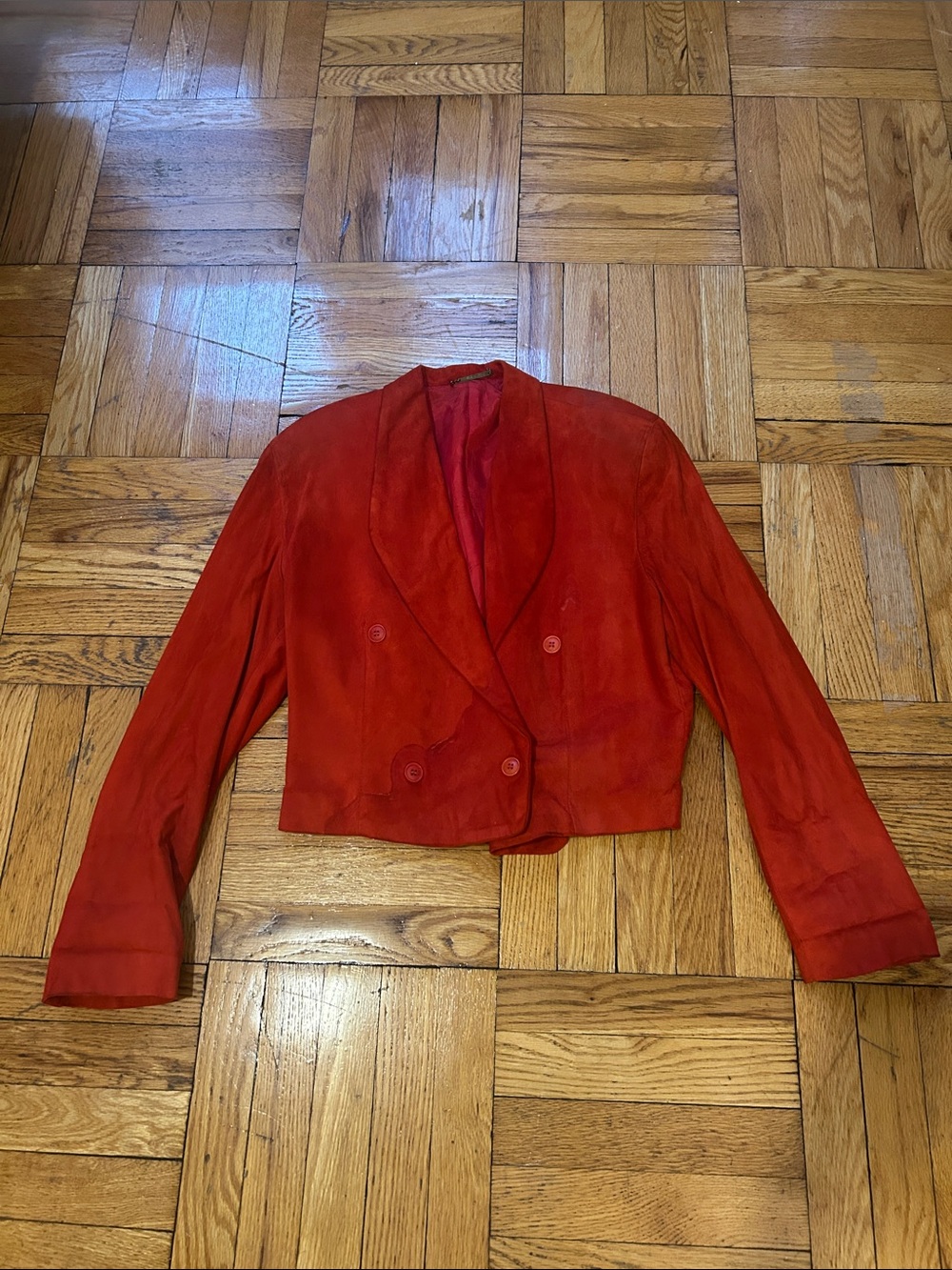 Vintage 80s/90s Italian Suede Cropped Jacket